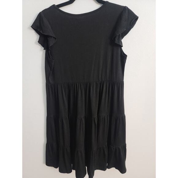 Malou Women's T-Shirt Swing Modest Maxi Dress Size Large Black - Picture 2 of 3